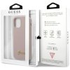 Guess GUHCP12SLSLMGLP iPhone12 mini 5,4 jasnoróżowy/light pink hardcase Silicone Script Gold Logo